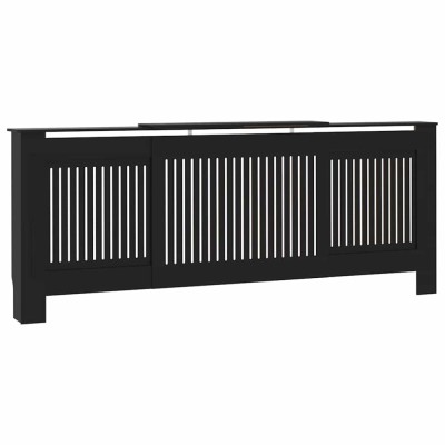 Masca pentru calorifer, negru, 205 cm, MDF foto