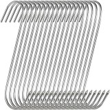 Cumpara ieftin Set 40 carlige pentru suspendat carnea, tip S, otel inoxidabil, 15 cm