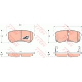 Placute frana Hyundai I10 (Pa), 10.2007-02.2016, Kia Picanto (Ba), 04.2004-, Motorizare 1.0, TRW