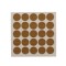 Capac mascare suruburi mobila, 12 mm, stejar, set 100 bucati