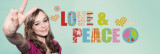 Sticker decorativ 17718 Love Peace, Komar