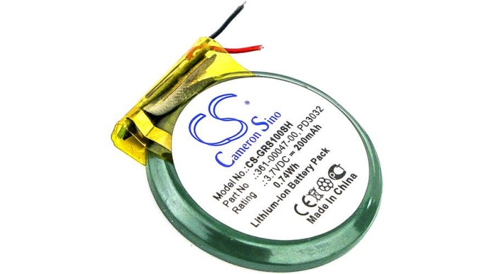 Cameron Sino 200mAh Garmin Forerunner S1,Forerunner S1W,Forerunner 110,Forerunner 210,Forerunner 210W,Approach S1,Forerunner 610 Baterie