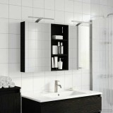 vidaXL Set dulap baie cu raft 3 pcs 110 x 10,5 x 60,5 cm Lemn compozit 3403721