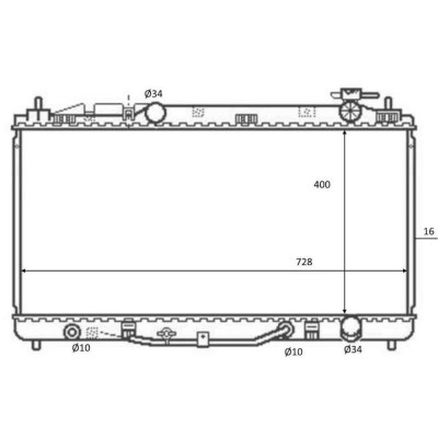 Radiator racire Toyota Camry (Xv40), 2006-2011 Motor 2, 4 118/140kw Benzina, tip climatizare Cu/fara AC, cutie automata, diametru intrare/iesire 34/3 foto