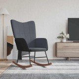 VidaXL Scaun balansoar, gri &icirc;nchis, catifea și PVC 327876