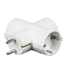 Stecher triplu in T cu contact protectie 3x Schuko 16A 3500W Modee