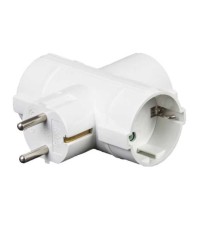 Stecher triplu in T cu contact protectie 3x Schuko 16A 3500W Modee