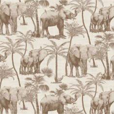DUTCH WALLCOVERINGS Tapet model crang cu elefanti, bej GartenMobel Dekor