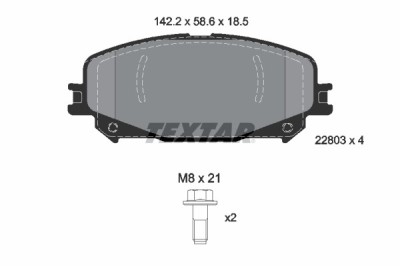 TEXTAR 2280301 Q+ set placute frana,frana disc foto
