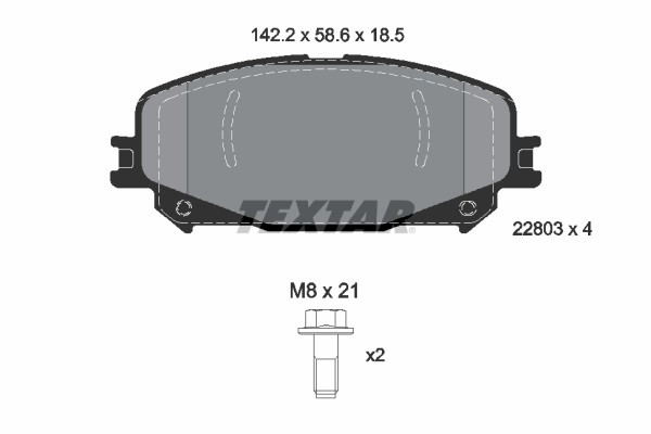 TEXTAR 2280301 Q+ set placute frana,frana disc