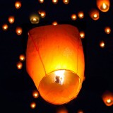 Lampion Hartie, Alb, 38x52x95cm, Timp De Ardere 8-12 Minute, Oem
