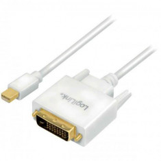 Cablu Logilink CV0137 Mini DisplayPort la DVI 1.8m White foto