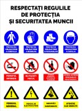 Panou pentru respectarea respectarea regulilor de protectia si securitatea muncii