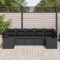 vidaXL Set de canapele pentru grădină cu pernă 7 pcs Negru Rattan poli 3354522