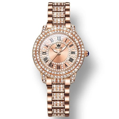 Ceas de dama Olevs Elegant Mecanism Quartz Casual Fashion Auriu foto