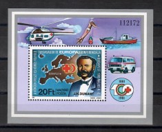 Ungaria 1981 - Conferința Europeană a Crucii Roșii, Budapesta, Colita. MNH