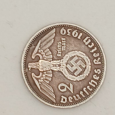 Moneda 2 Marci Germania 1939 Arg. foto