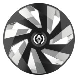 Cumpara ieftin Set 4 Capace Roti, potrivite jantelor de R14, pentru Renault, model vector black and silver, Autohelix MSA