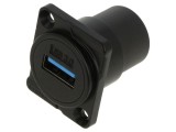 Conector USB A Aurit AC - IP40, Orientare Dreaptă