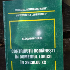 Contributii romanesti in domeniul logicii in secolul XX Alexandru Surdu