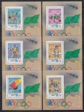Libia -1983 - Jocurile Olimpice - Los Angeles, 6 Colite SOUVENIR, F.F. RARE, MNH