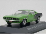Macheta 1971 Plymouth Hemi Cuda 1:43 replica metal Verde Negru