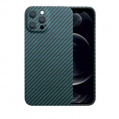 Husa Cover Hard Carbon Fiber pentru iPhone 13 Pro Albastru