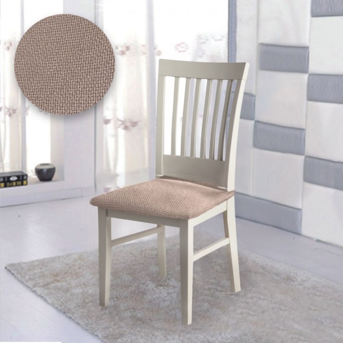 Set Huse Scaune, Elastica, Bej, 2 Bucăți