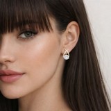 Cercei Finesse Gold Eleganti din Aliaj Metalic cu Strasuri pentru Femei