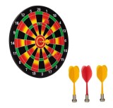 Set joc darts magnetic pentru copii si adulti, tinta colorata inscriptionata cu cifre si 6 sageti aderente, 7 piese