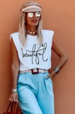 U680-2 Tricou fara maneci si burete la umeri