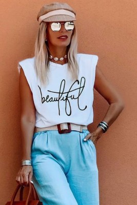 U680-2 Tricou fara maneci si burete la umeri foto