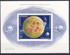 DB1 Romania 1972 Cosmos Incheierea Misiunilor Apollo SS MNH NDT