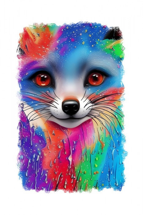 Sticker decorativ, Raton, Multicolor, 85 cm, 6748ST