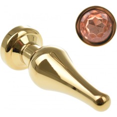 Dop Anal Emery Medium Metalic Auriu Cristal Portocaliu Passion Labs