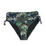 Slip de baie verde cu frunze