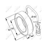 Bobina ambreiaj magnetic compresor Nrf 38420