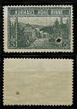 Posta locala Paltinis Hohe Rinne 1910 timbru 5 heller eroare de tipar cu pată mare de culoare, neuzat, fără sarniera