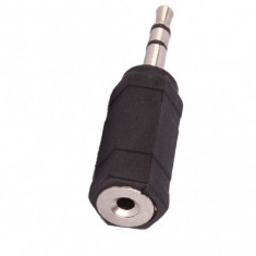 Adaptor audio jack 2,5 (mama) la jack 3,5 (tata) detech-17129 negru foto