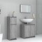 Gossi set mobilier de baie, 3 piese, gri sonoma, lemn prelucrat