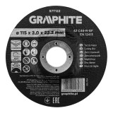 Disc de taiere beton Graphite, corindon, convex, 115 x 2.0 x 22.2 mm