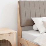 Cumpara ieftin Tablie tapitata Gri taupe 100 cm Lemn de pin masiv