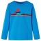 Tricou de copii cu m&acirc;neci lungi albastru cobalt 92