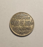 Tunisia 5 Francs Franci 1935, Europa