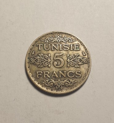 Tunisia 5 Francs Franci 1935 foto