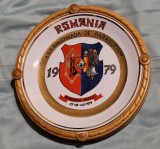 A III a Balcaniada de Parasutism - Municipiul Pitesti, anul 1979 - medalie - trofeu Aviatie - piesa foarte rara