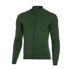 Pulover bărbați cu fermoar verde PL018