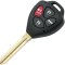 Carcasa Cheie Auto 4 Butoane Compatibila Toyota Corolla, RAV4, Yaris, Camry, Avalon &ndash; model 3+1 cu buton rosu PANIC