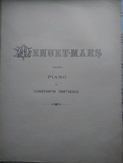 Partitura veche MENUET - MAR? foto