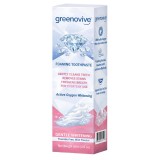 Pasta de Dinti Spumanta, GREENOVIVE&reg;, Active Oxygen Whitening, Gentle Whitening, pentru Albirea Dintilor, fara Fluor, cu Pompita, 60ml